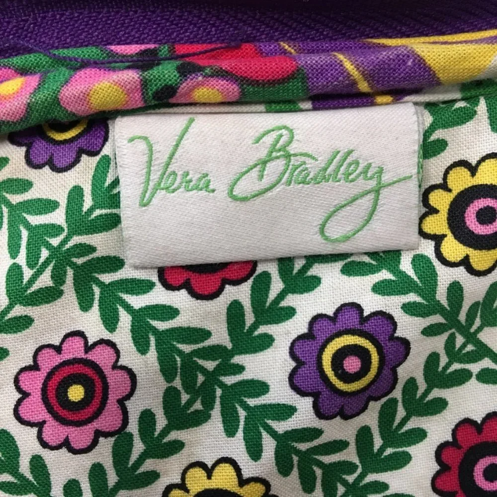 Vera Bradley Floral Multicolor Quilted Fabric Laptop Case Bag 11.5 x 16.5